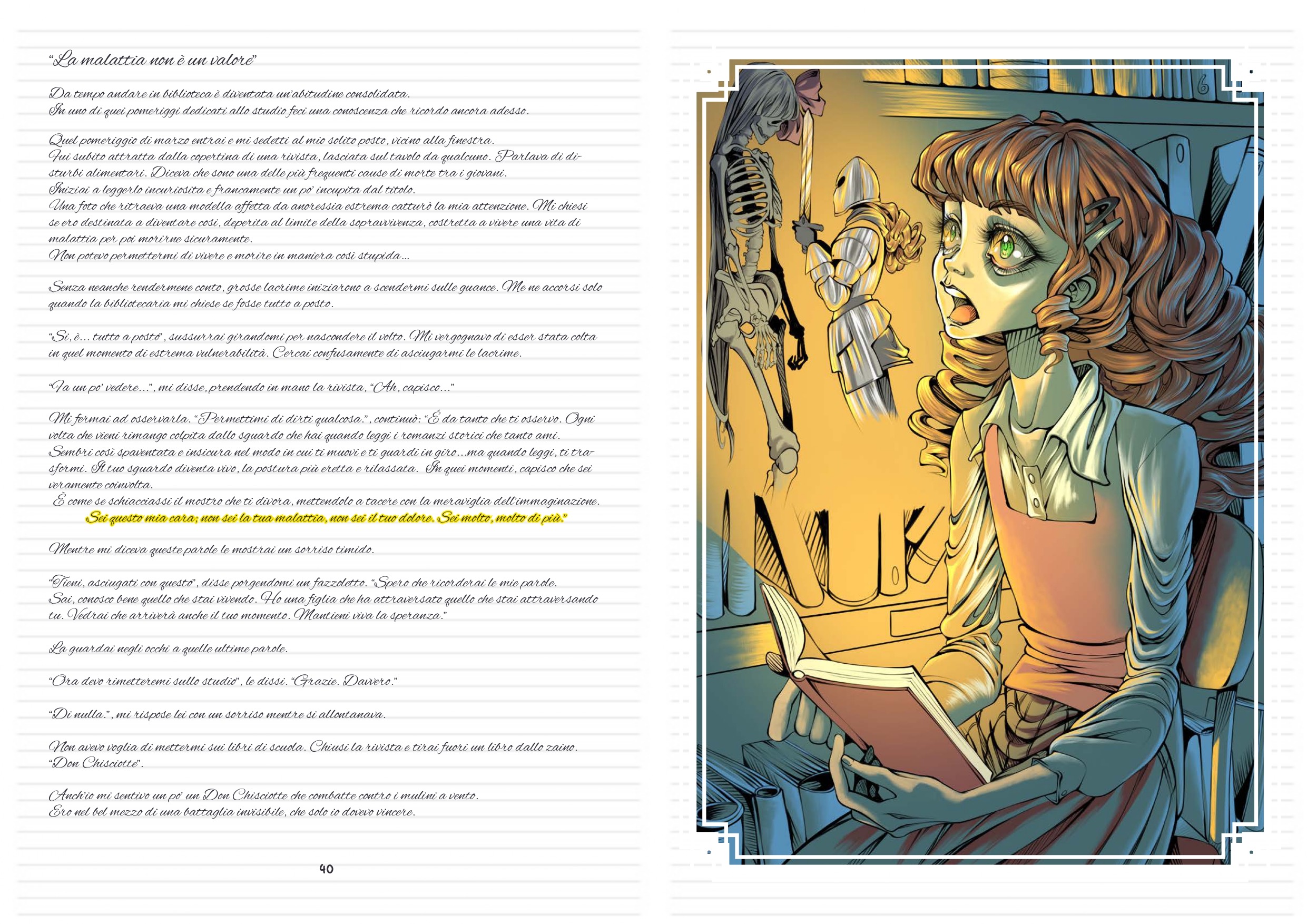 Pagina Bianca, la graphic novel che racconta l'anoressia senza filtri