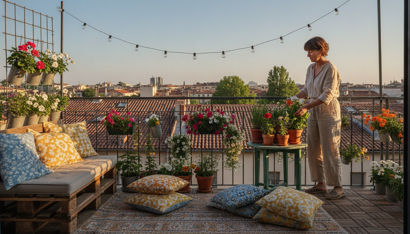 Come arredare un balcone o un terrazzo in estate spendendo poco?