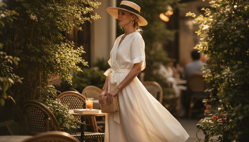 abito di lino estivo elegante