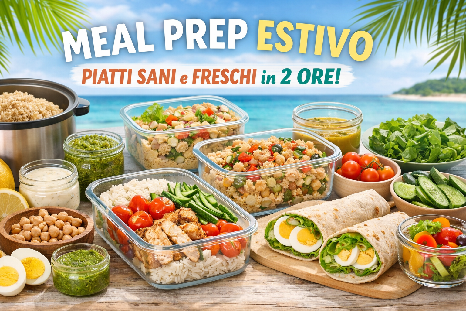 Come organizzare il meal prep estivo in 2 ore per tutta la settimana senza accendere il forno?