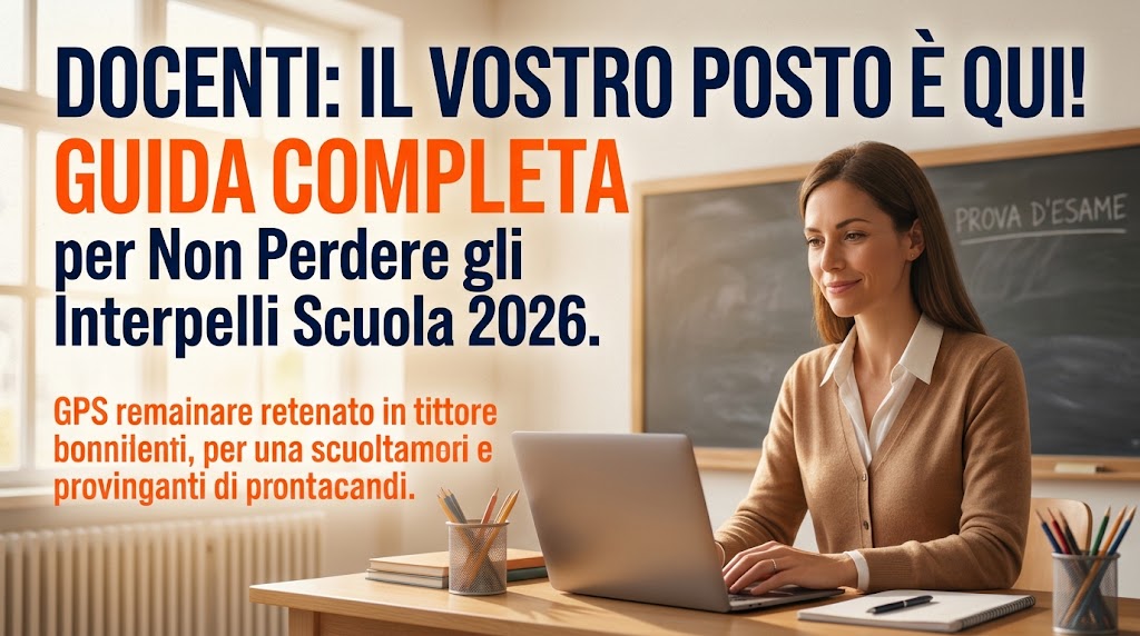 Guida agli Interpelli Scuola 2026: come candidarsi dopo l’esito delle GPS senza commettere errori